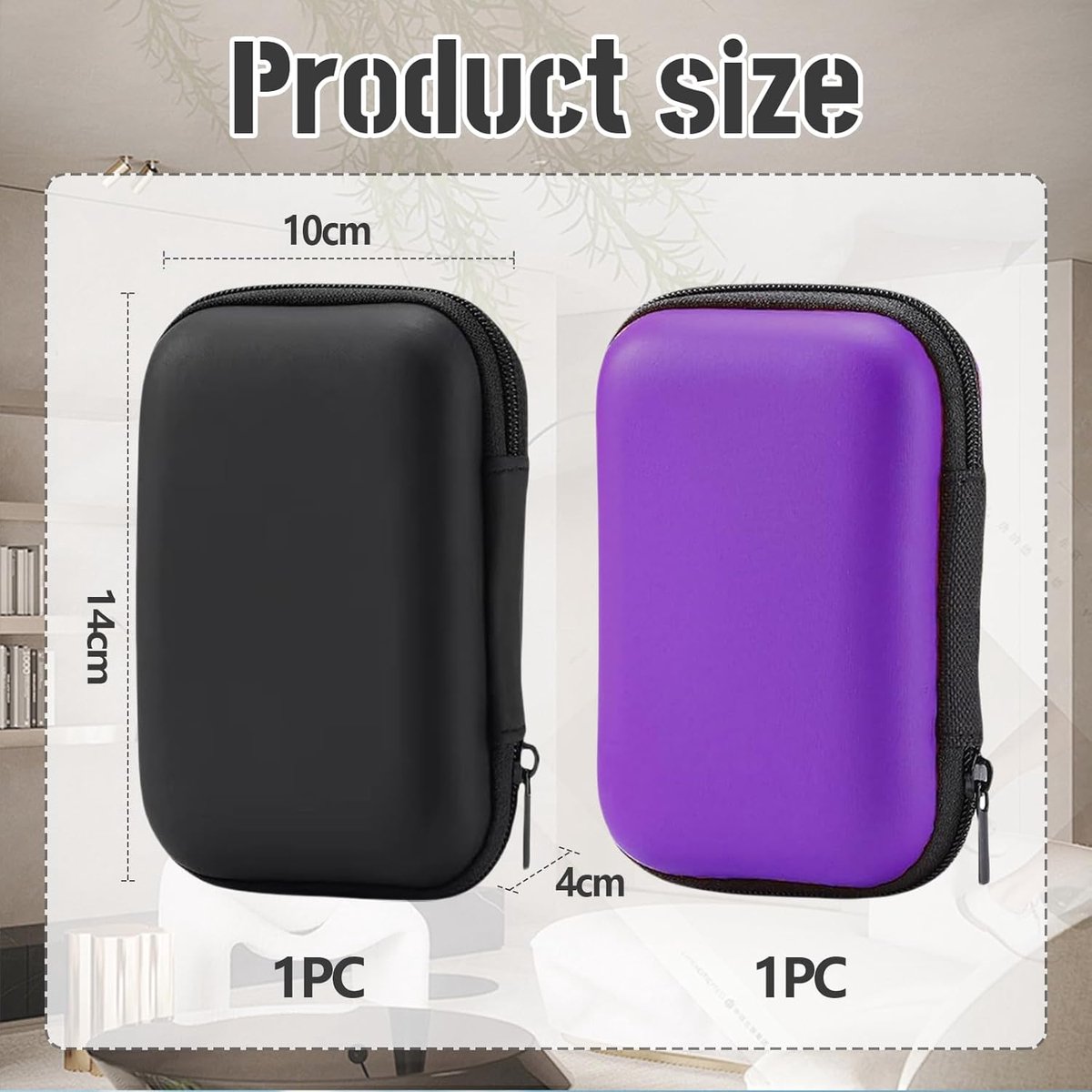 Lot De 2 Boîtes De Rangement Pour Cartes – Étui EVA Rigide, Fermeture éclair – Compatible UNO, Skip-Bo, Phase 10 – Porte-cartes De Voyage