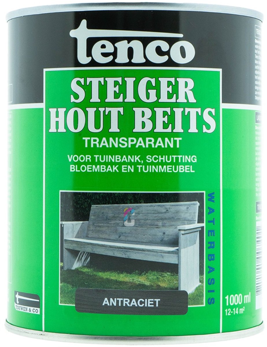 Tenco Steigerhoutbeits Antraciet 1 liter