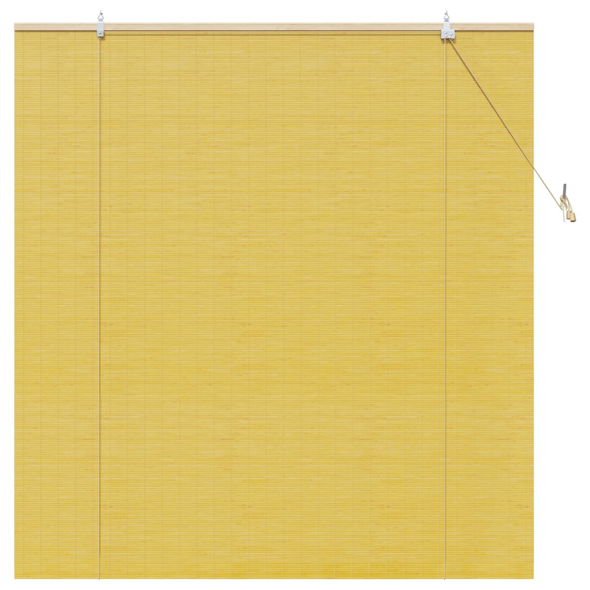 vidaXL - Rolgordijn - Geel - 140 - x - 160 - cm - Bamboe