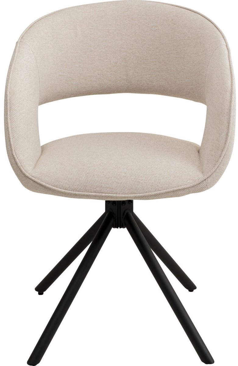 Draaistoel met armleuningen Gina zwart Kare Design