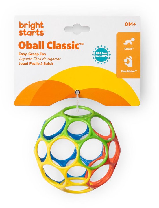 Foto: Oball klassiek blauw groen geel 10 cm