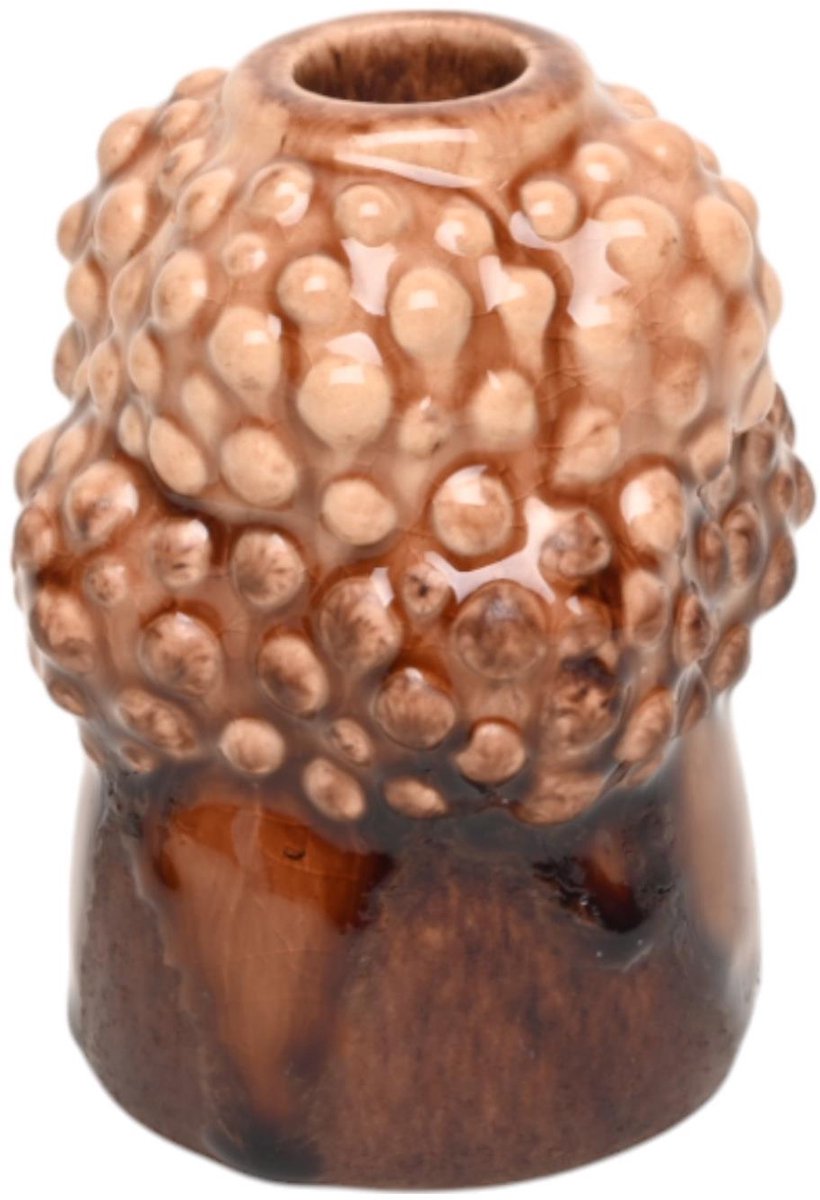 Kandelaar Vince keramiek 8,5x8,5x10,6cm