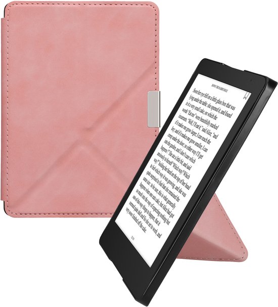 kwmobile e-reader hoesje compatibel met Kobo Aura H2O Edition 2 - Magneetsluiting - Ereader case - Slapende Uil in turquoise/bruin/mintgroen