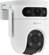 EZVIZ H9c Dual 3K+3K Beveiligingscamera Buiten – 360° Pan +Tilt – Patrol Mode, Nachtvisie + Human Detection - Google Assistant & Alexa - IP65 - Wit - 1 Stuk