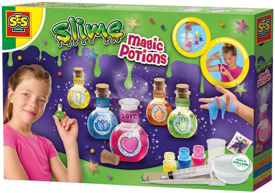 SES Creative - Slime Mix It Magic Potions - Maak je eigen magische slijm potions - Meng jouw slijm en giet het in de flesjes - Versier de flesjes – Magic slime - Slijmset