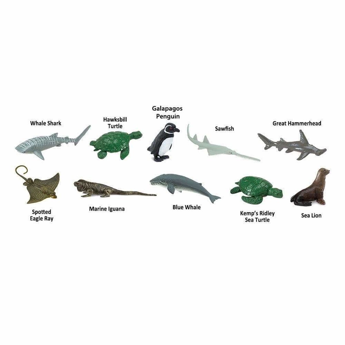 Safari Speeldieren Bedreigde Zeedieren 3-5 Cm 10 Stuks