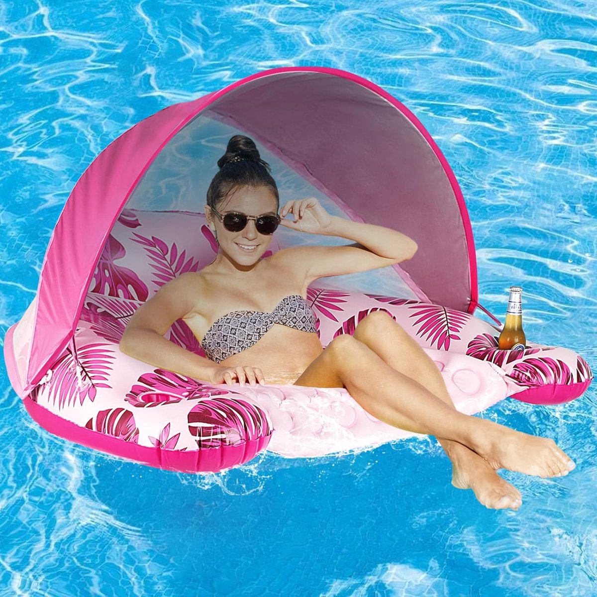 1 set de flotteurs de piscine gonflables, un transat d'eau de bronzage avec repose-pied et pompe de gonflage. Un radeau flottant de bronzage solaire avec un design en filet fin pour assurer 1 set de flotteurs de piscine gonflables, un transat d'eau de bronzage avec repose-pied et pompe de gonflage. Un radeau flottant de bronzage solaire avec un design en filet fin pour assurer