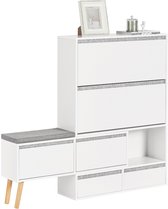 Vicco Schuhschrank Eliza, Viking Oak, 100 x 45 cm mit Klapptür