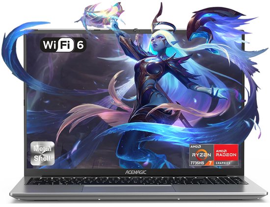 Acemagic RX16 16 inch Full HD Laptop ,AMD Ryzen 7 7735HS (8/16, Up to 4.75GHz)16 GB DDR5 RAM 512 GB SSD,Windows 11 Pro - Acemagic - Hoofdafbeelding