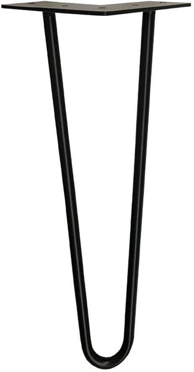 Furniture Legs Europe Stalen hairpin zwart hairpin ø 1,2 cm en hoogte 45 cm - Set van 4 stuks