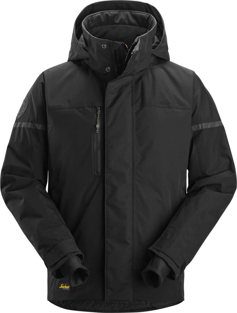 Snickers 1112 AllroundWork Waterproof Isolerend Jack Zwart