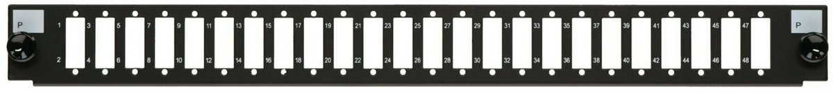 Danicom Front LC/SC 24 poorts zwart quad/duplex geschikt voor universele glasvezel lade