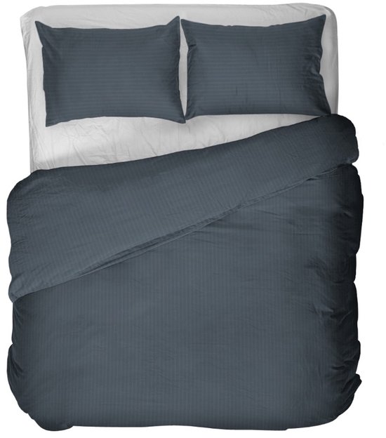Kayori Elin Dekbedovertrek Katoensatijn - 240x200-220 cm +2 slopen - Lits-jumeaux - Denim van Merkloos — afbeelding 3