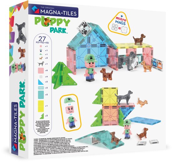 Magna-Tiles - Puppy Park 27 Stuks Set van Magna-Tiles — afbeelding 5
