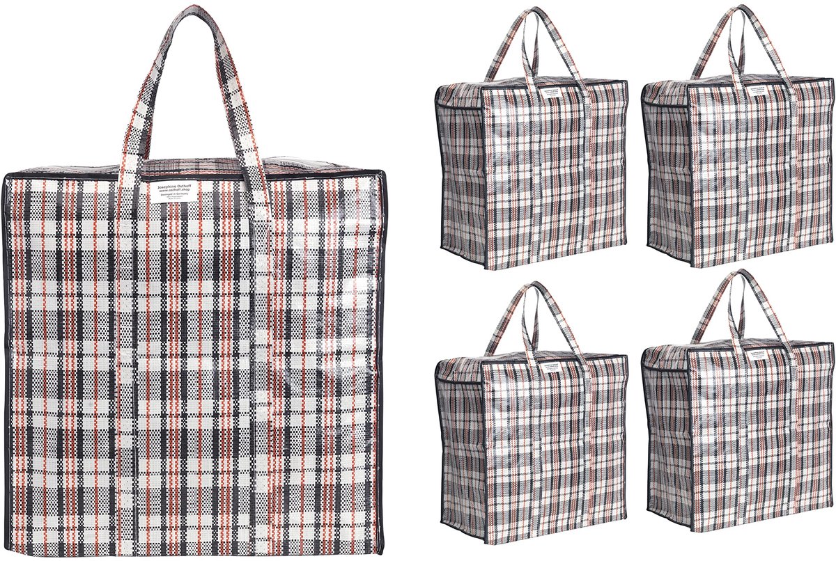 Josephine Osthoff 248 Opbergtas 75L – Waterafstotend – 5-pack – 20 kg – Zwart/Wit