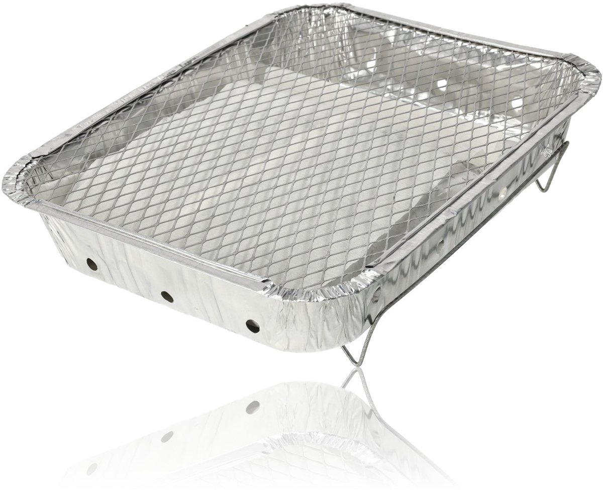 Wegwerp Barbecue met Houtskool – 3 Stuks – Instant BBQ voor Camping, Balkon of Picknick – Inclusief Rooster – Barbecue Accessoires – BBQ Kopen – foto 4
