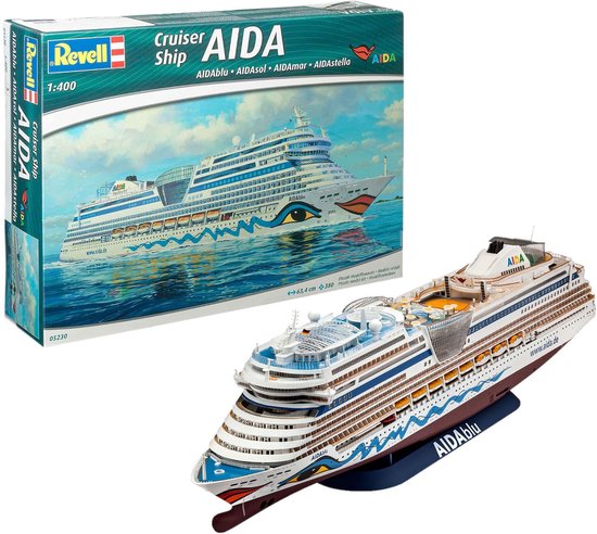 Revell Modelbouwpakket Schepen - 05230 Cruiser Ship AIDAblu Plastic - 1:400 -