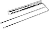 Chroom handdoekrek met twee armen, 410 mm lang.