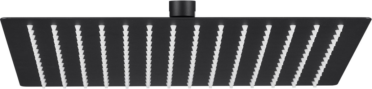 DREW PRO MAX Regendouchekop - 300 x 300 mm - Hoofddouche - Douchekop - RVS - zwart - Hoge druk - Waterbesparende - Vierkante - G1/2 Universele Aansluiting - Zwart