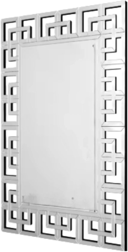 Biscottini Spiegel zwart 82x35x2 cm Made in Italy