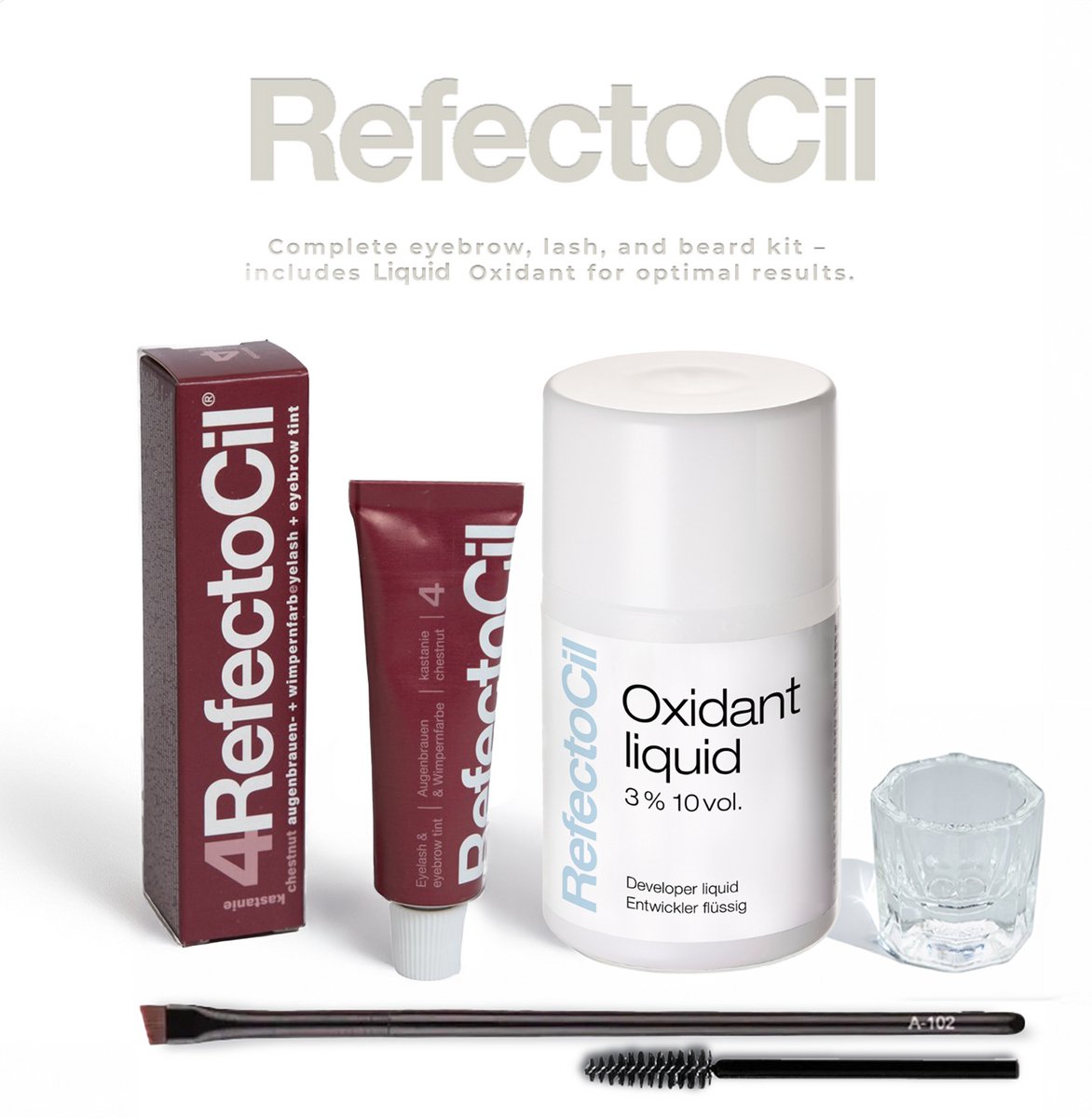 Goedkoopste Refectocil Wimper, Wenkbrauw & Baard Verf Kit 4 Kastanje
