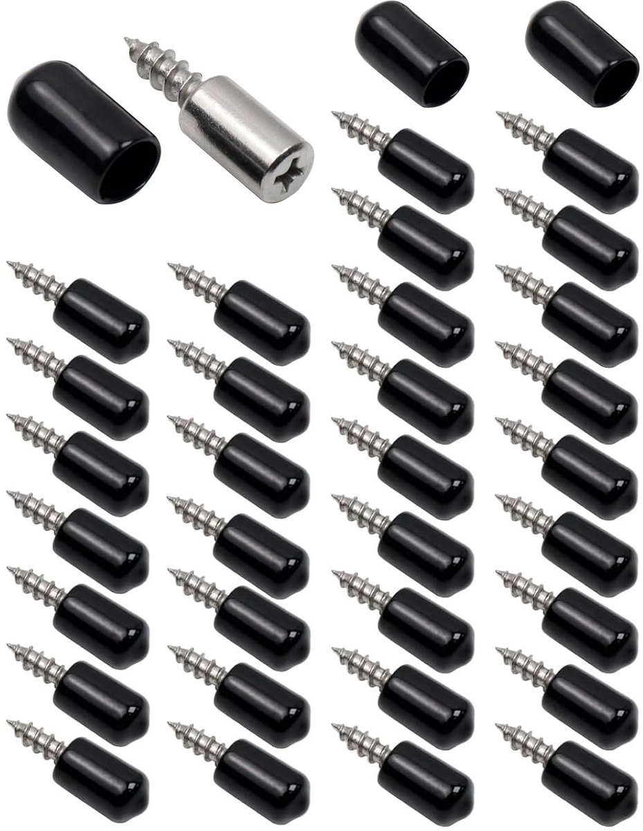 Plankpennen met Antislip Afdekkingen 33 stuks Ø 7 mm Voor Planken en Kasten