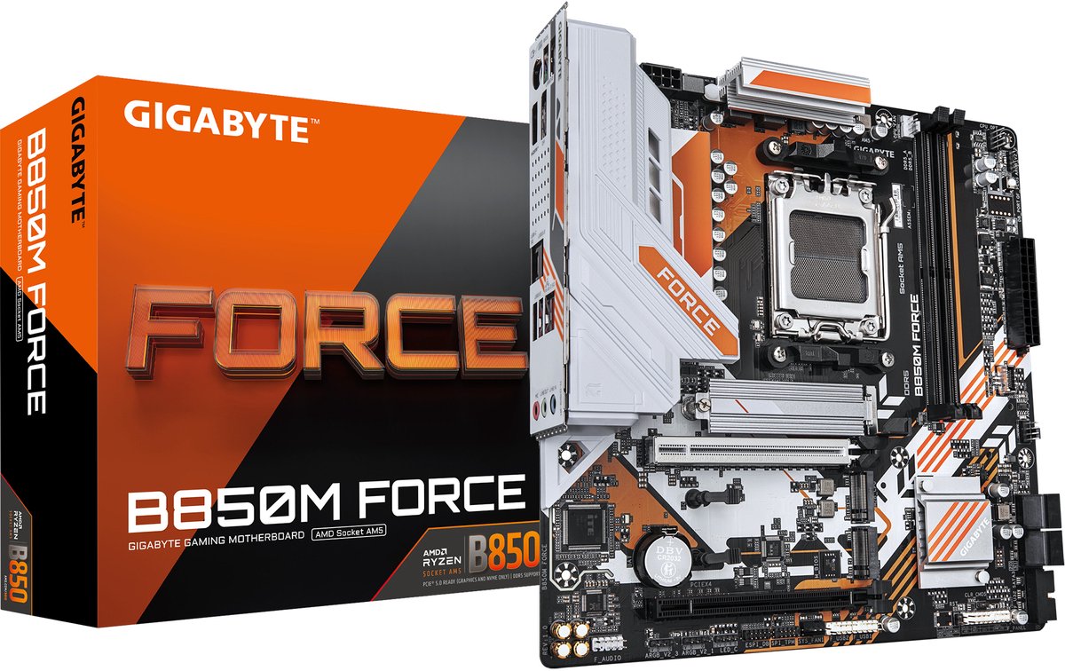GIGABYTE B850M FORCE moederbord AMD B850 Socket AM5 micro ATX