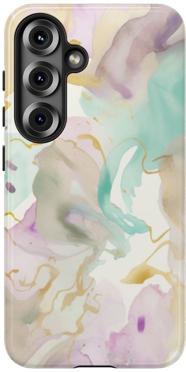 Zachte Waterverf Abstract Fluid Design – Telefoonhoesje Geschikt voor Samsung Galaxy S25