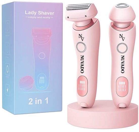 Nuvado Oplaadbare Ladyshave 2 in 1 met Reiszakje - Nuvado - €34,95