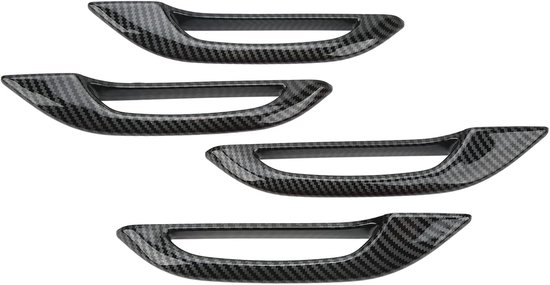 Foto: Antifreeze door handle protector 4 pieces car door handle protective cover antifreeze carbon fiber style replacement for tesla model 3 y