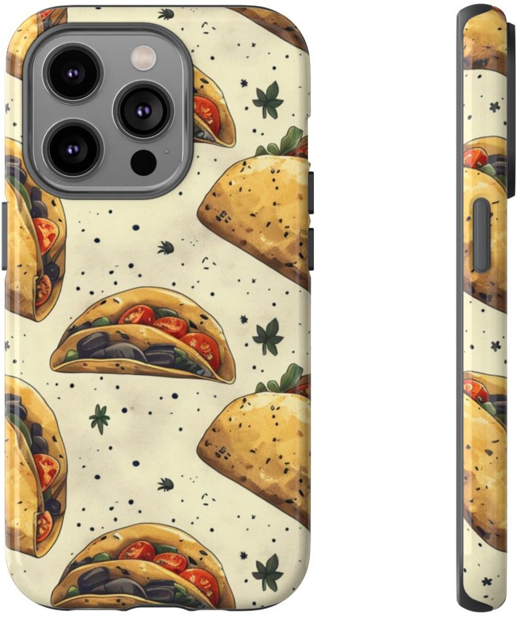 Taco Patroon met Kruiden – Telefoonhoesje Geschikt voor iPhone 14 Pro