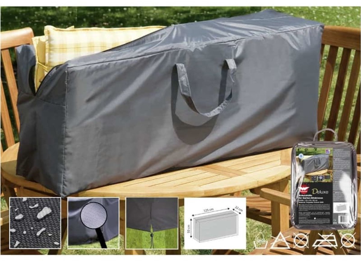 Beschermhoes Tuinkussens Deluxe 125x32x50 cm Waterdicht