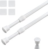 Tige télescopique - Tige de serrage extensible - 2 pièces - Wit - 40-70 cm