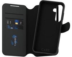 CARE by PanzerGlass Tango 2 in 1 Wallet Case geschikt voor MagSafe geschikt voor Samsung Galaxy S25 - Black