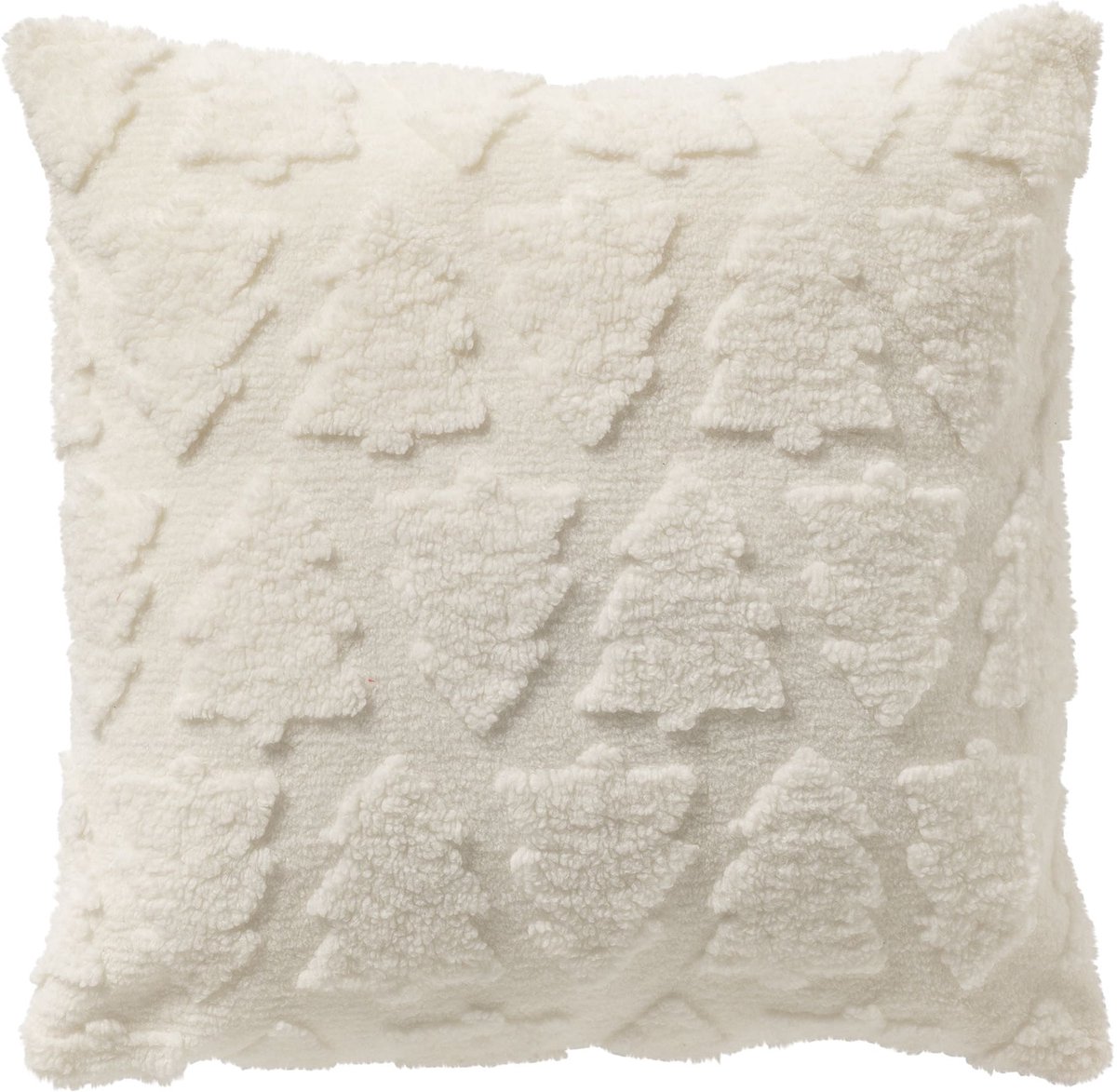 Textino MARE - sierkussen 45x45 cm - kerstbomen - Snow White - wit Gebroken wit