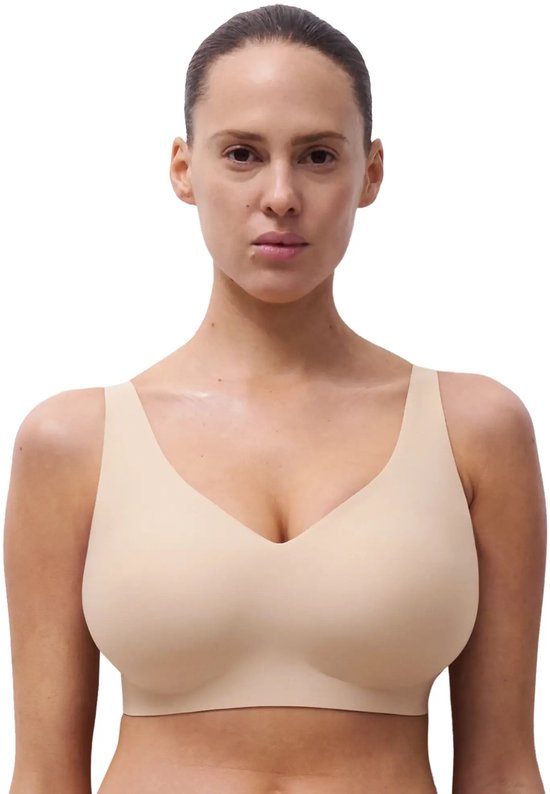 Brassière Chantelle sans coutures pour femme - Soft Stretch - Power Plunge - M - Beige