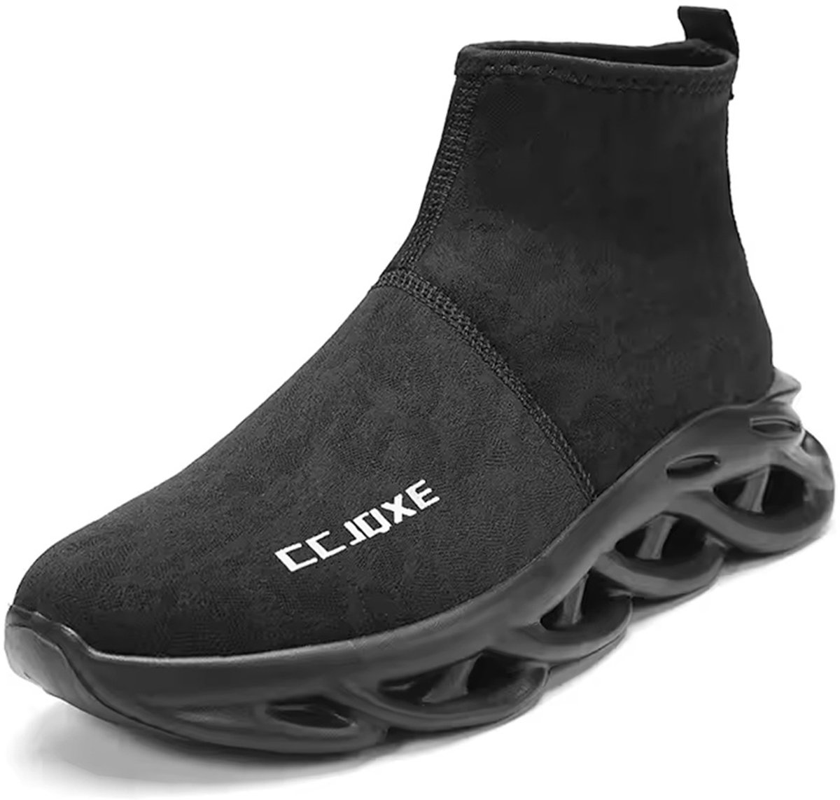 Designer Schoen Heren - Mode - Kousen - Zwarte Schoenen - Hoog - Elastisch