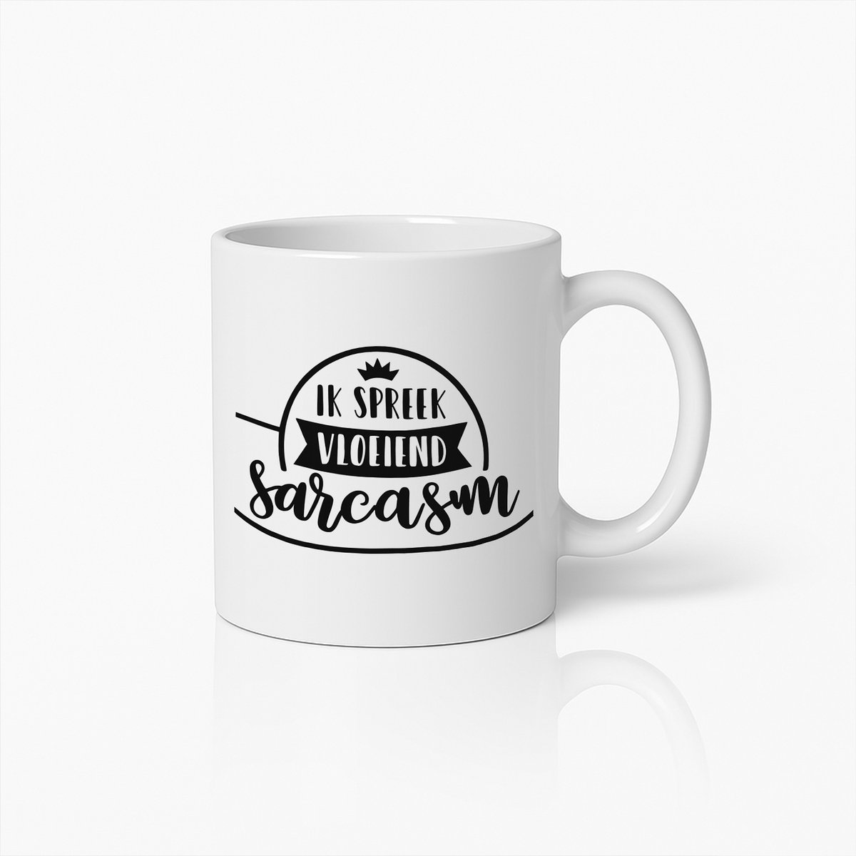 Vloeiend Sarcasme Spreken Mok – Grappige Nederlandse Sarcasme Koffiebeker
