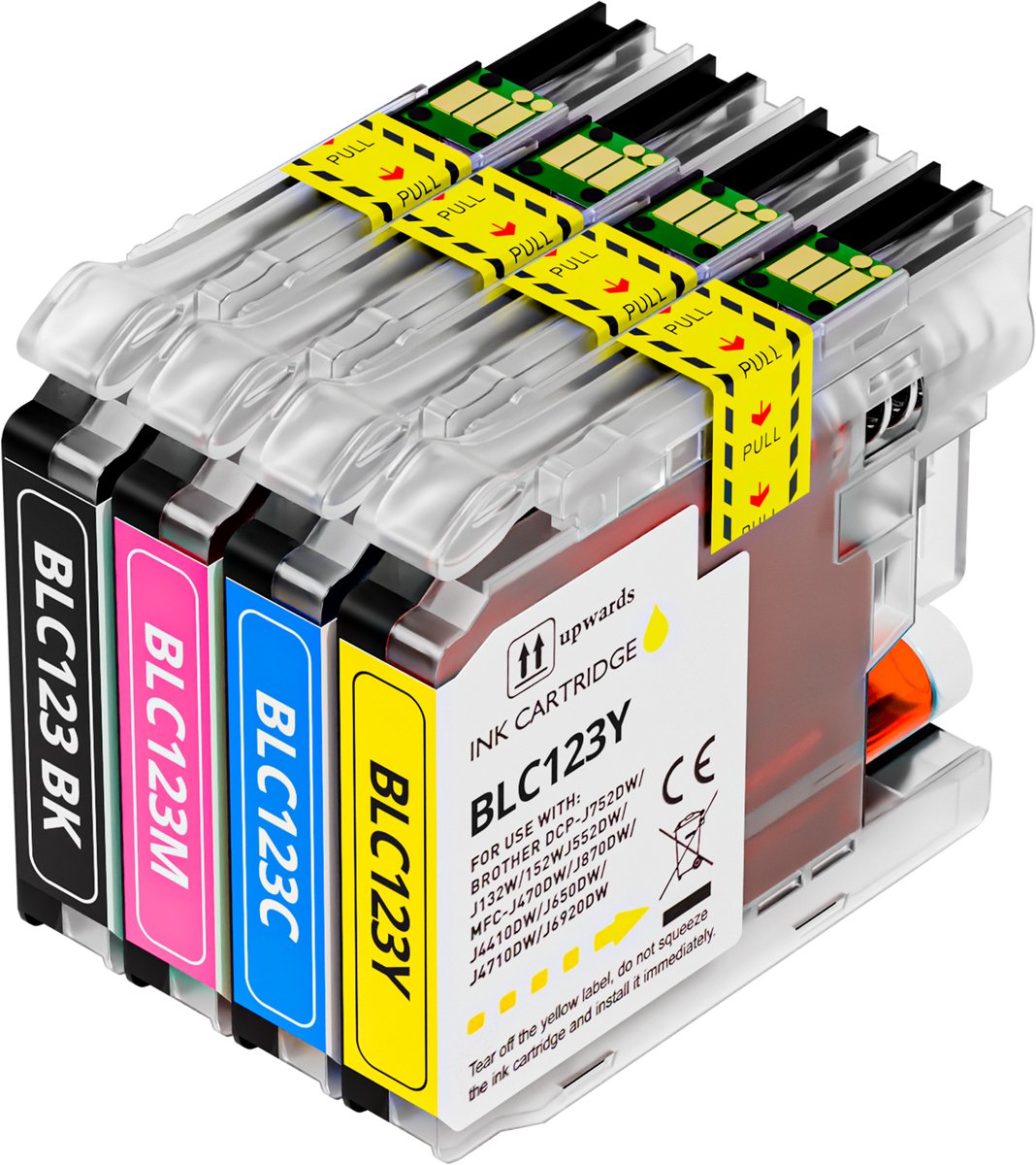 Boxstuff inkt geschikt voor Brother LC123 - Multipack Zwart en Kleur - Compatibel met Brother DCP-J132W / DCP-J152W / DCP-J552DW / DCP-J752DW / MFC-J4410DW / MFC-J4510DW / MFC-J4610DW / MFC-J470DW / MFC-J4710DW / MFC-J650DW / MFC-J6520DW