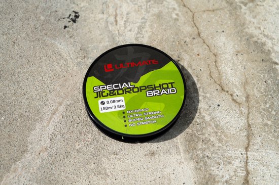 Ultimate Special Jig & Dropshot Braid Vert Fluo 0, 10mm 5kg 150m | Ligne tressée