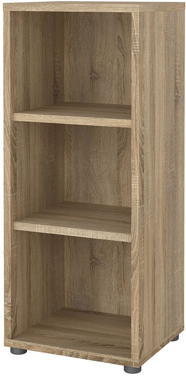 Prima wandkast 3 vakken eikenstructuurdecor.