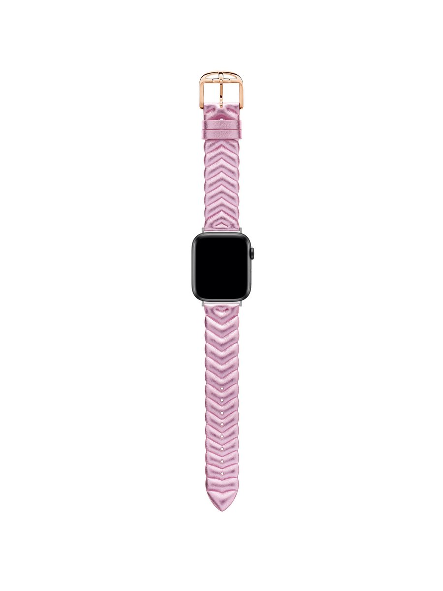 Ted Baker Ted Baker Apple Watch Strap Watch Straps Roze Armband: 100% Leather BKS38F113B0