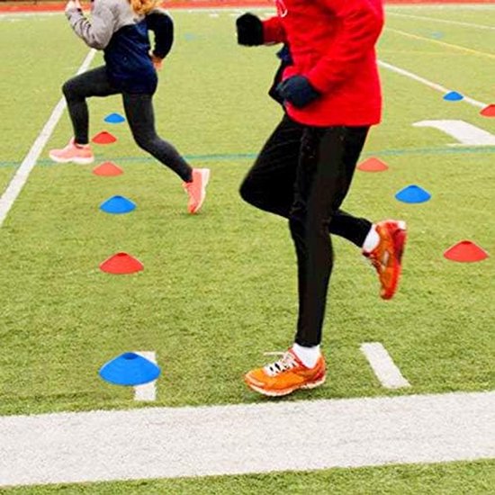 Foto: Vgeby trainingsladder en markeringskegels met draagtas 10 12 verstelbare platte sporten en 10 20 kegels met draaggreep voor voetbal en voetbaltraining