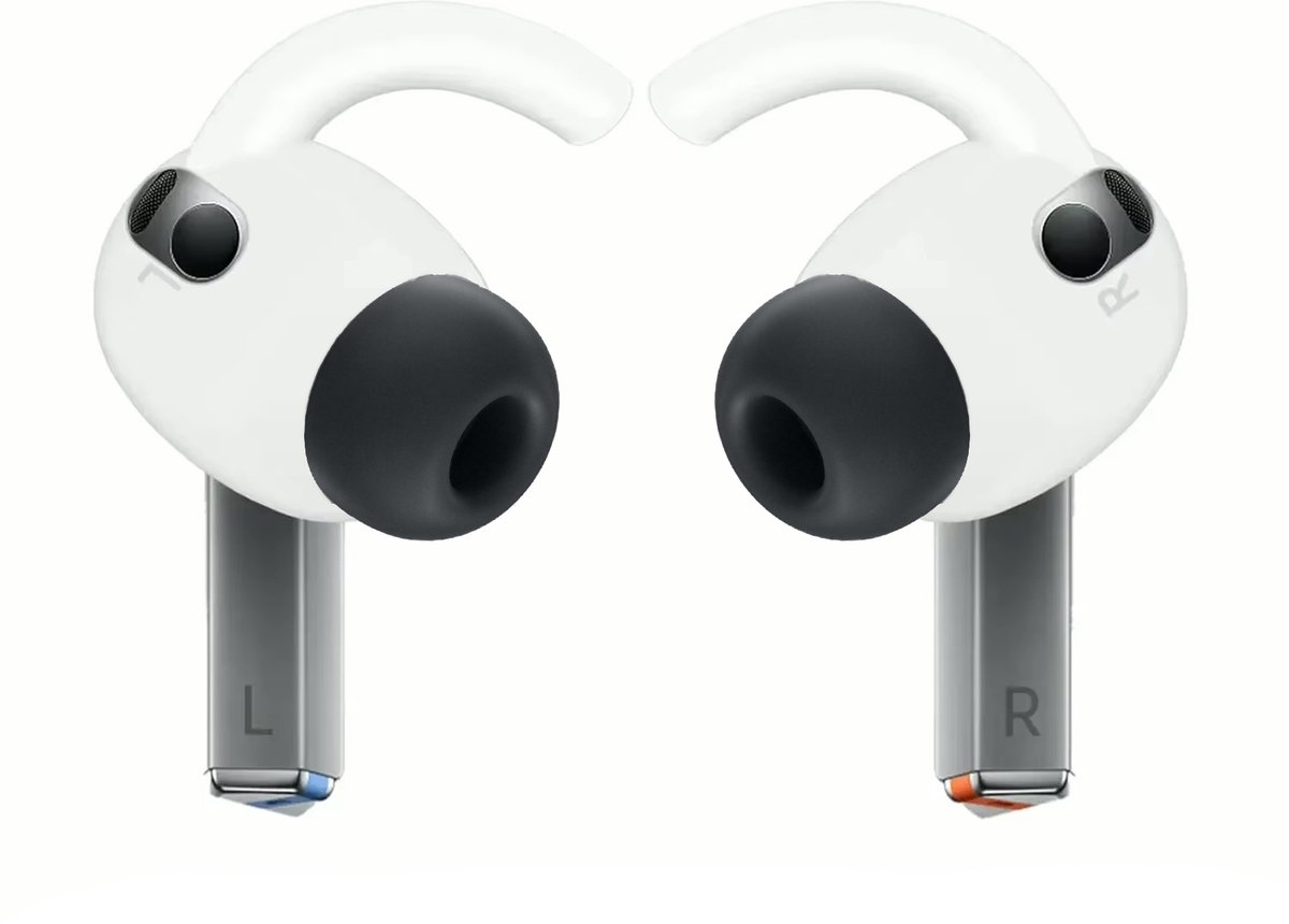 Ibley InnerFit Oorhaken voor Galaxy Buds 3 Pro - Siliconen Sport Hooks - Set van 2 - Wit - Zweetbestendig