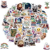 Allecto Plus - Set de 100 autocollants pour livres avec citations motivantes - Autocollants livresques pour Boeken, Bouteilles d'eau et Ordinateurs portables - Idéal pour Booktok - Autocollants pour skateboard - Décorations esthétiques