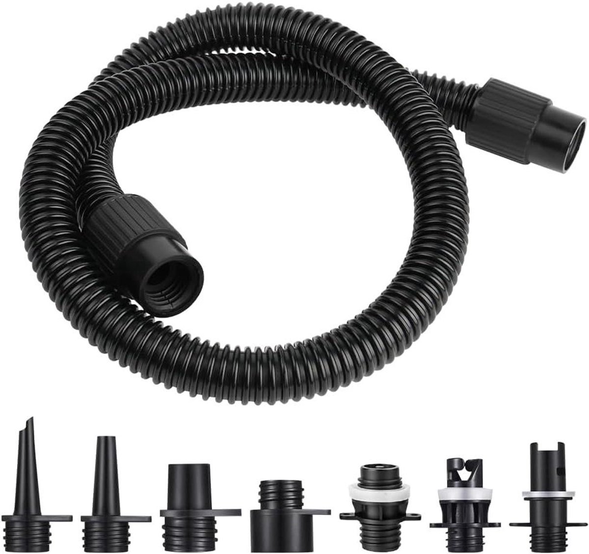 Opblaasbare boot SUP-pomp accessoires set met 7 luchtventielsproeiers - Rubberbootadapter voor stand-up paddleboard - Reserveonderdelen luchtpompadapter
