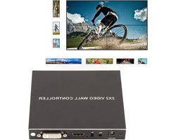 Allecto Plus - Controller voor Video Wall met DVI Ondersteunt 180 Graden Beeldrotatie - Afstandsbediening - 2x2 1x2 2x1 1x3 3x1 1x4