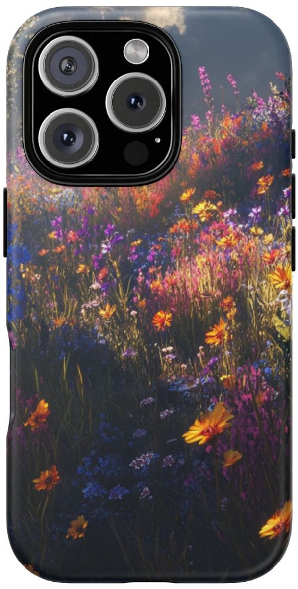 Levendige Wilde Bloemen – Telefoonhoesje Geschikt voor iPhone 16 Pro