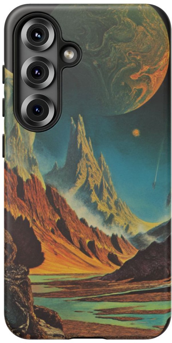Surrealistisch Buitenaards Landschap – Telefoonhoesje Geschikt voor Galaxy S25
