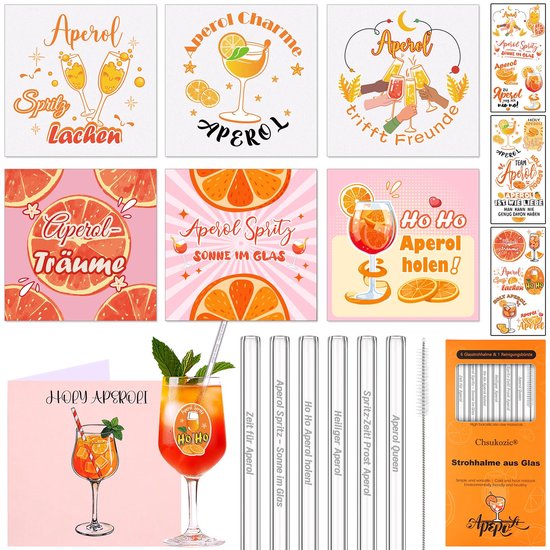 Set van 6 Aperol Spritz glazen cadeauset - Premium Aperol glazen, It's